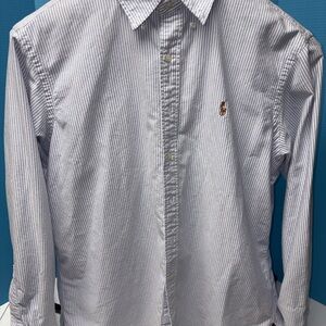 Polo by Ralph Lauren Men's Vintage Blue Pinstripe Button-Down Shirt
